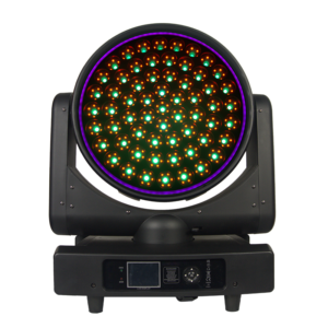 M WASH 6125ZR 61×25W Zoom Wash Moving Head Light with Auxiliary Light and Outer Ring LEDs