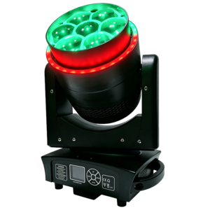 LED MOVING HEAD_M WASH 740ZBR Mini 7x40W RGBW 4-in-1 LED Bee Eye Zoom Wash Moving Head Light with Ring Light