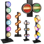 ROLLING EYES 6pcs 40W rotating retro light strip with auxiliary light effect