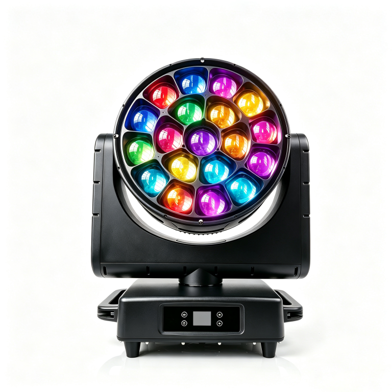 M WASH 1980Z IP_Outdoor Waterproof IP65 19pcs 80W RGBW Pixel LED Bee Eye Zoom Wash Moving Head Light